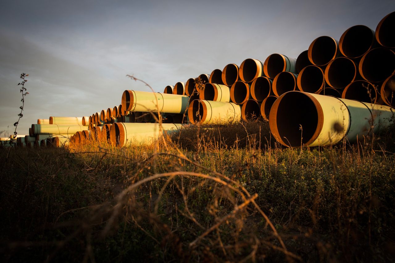 Unused pipe in North Dakota