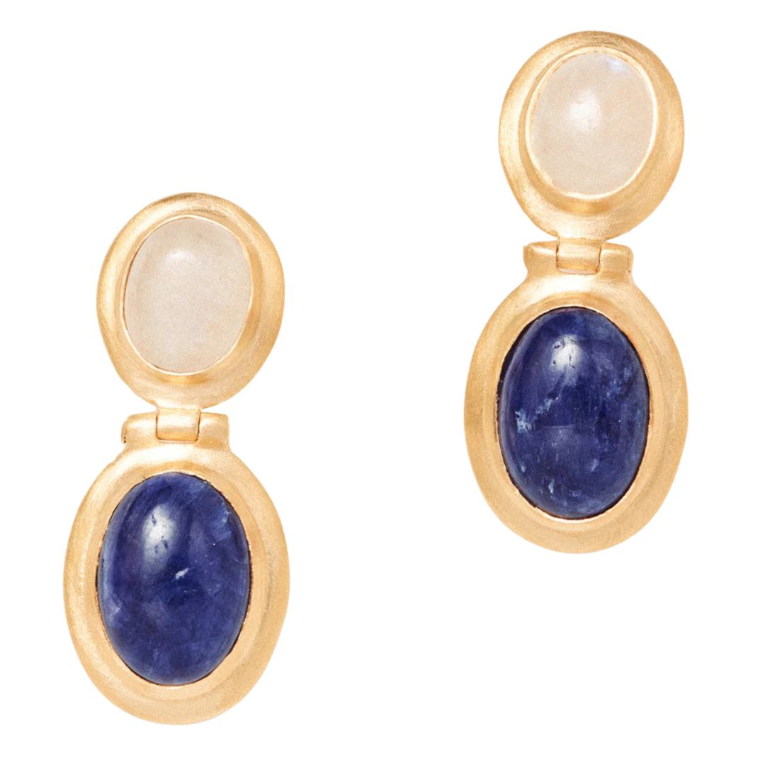 Carousel Jewels Stella Earrings With Lapis & Moonstone