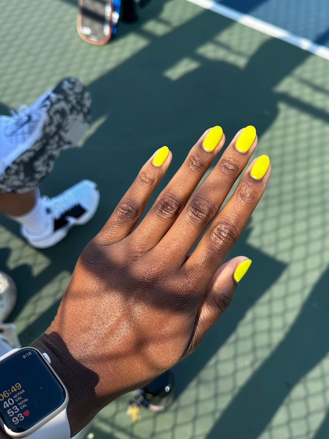 lemon yellow nails