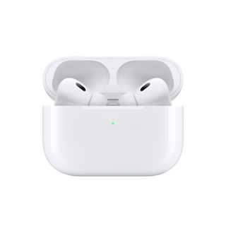 AirPods Pro 2nd Generation and Charging Case on a white background