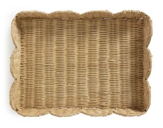 Habitat Scallop Woven Tray - Natural