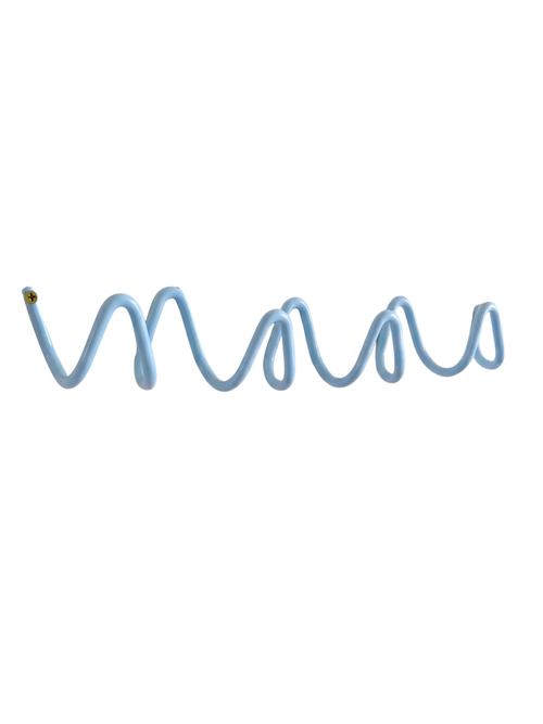 Pastel Blue Metal Wave Wall Hook 