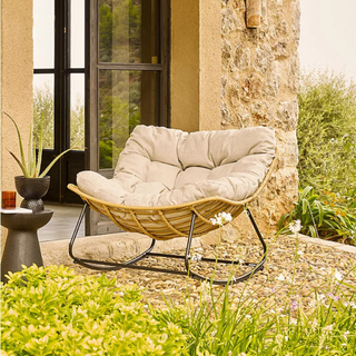 Beige Mykonos Rocking Chair