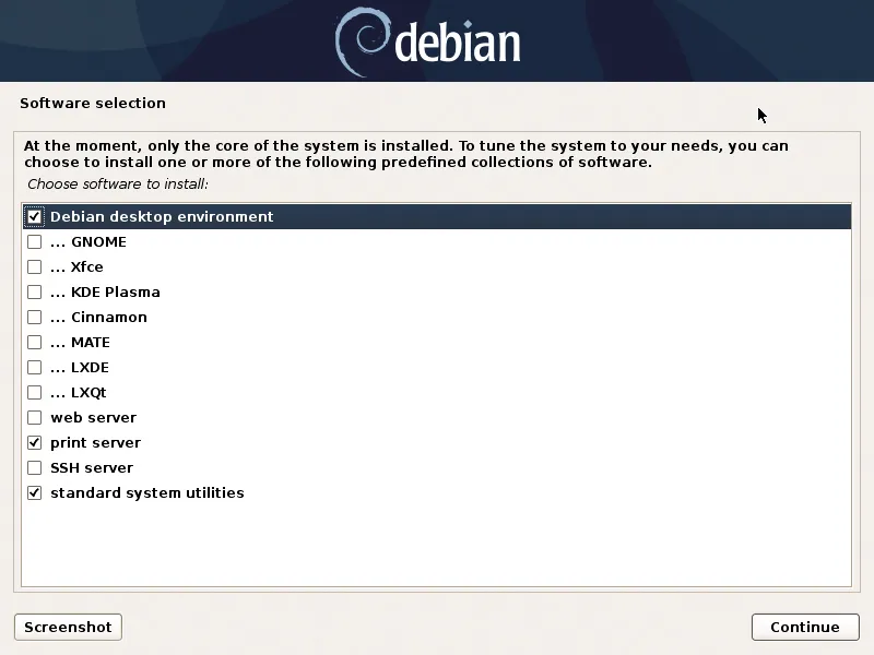 Debian Installation Option Featuring The Default Desktop Environments