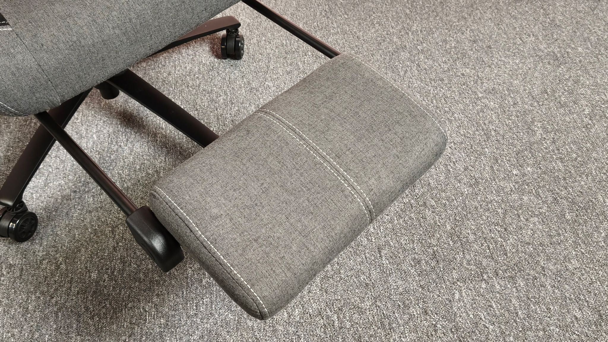 Close-up of footrest on Boulies Master Rex (2026)