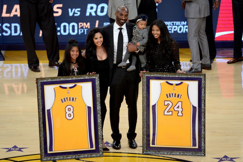 Vanessa, Kobe, Gianna, Natalia, and Bianka Bryant in 2017.