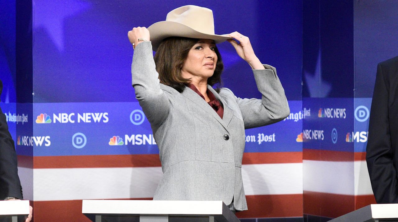 Maya Rudolph as Kamala Harris during the &quot;Democratic Debate&quot; sketch on Saturday, November 23, 2019.