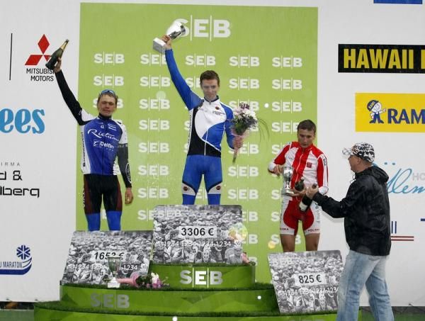 The podium of the SEB Tartu Grand Prix