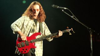 Geddy Lee of Rush in 1986