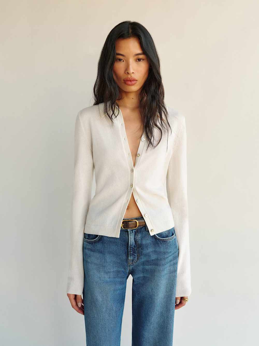 Florentina Cashmere Collared Cardigan