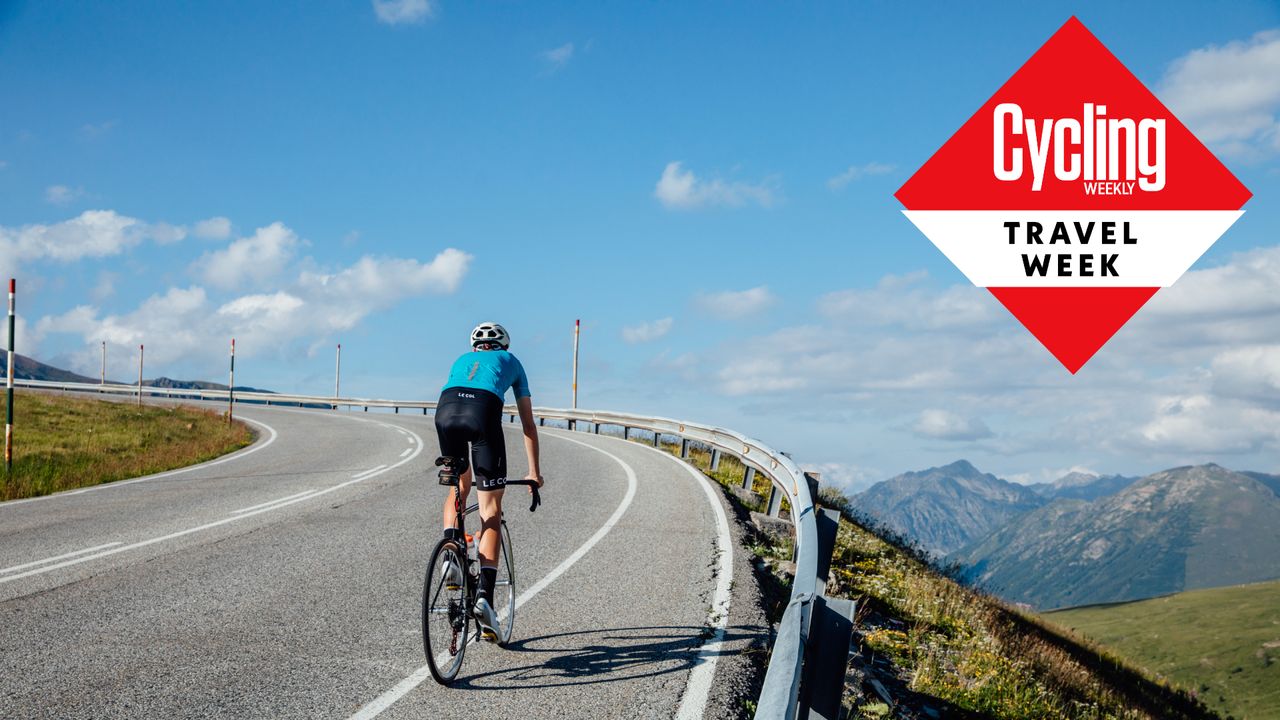 Image shows a rider on a cycling holiday training camp