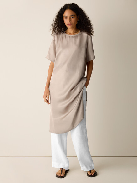 EF, Lightweight Satin Shimmer Tee Dress