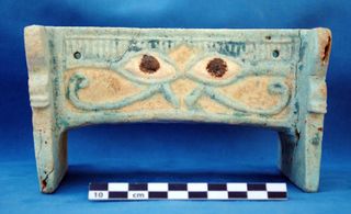In the Sudan cemetery, researchers found a faience box decorated with large eyes that may have been meant to protect against the "evil eye."