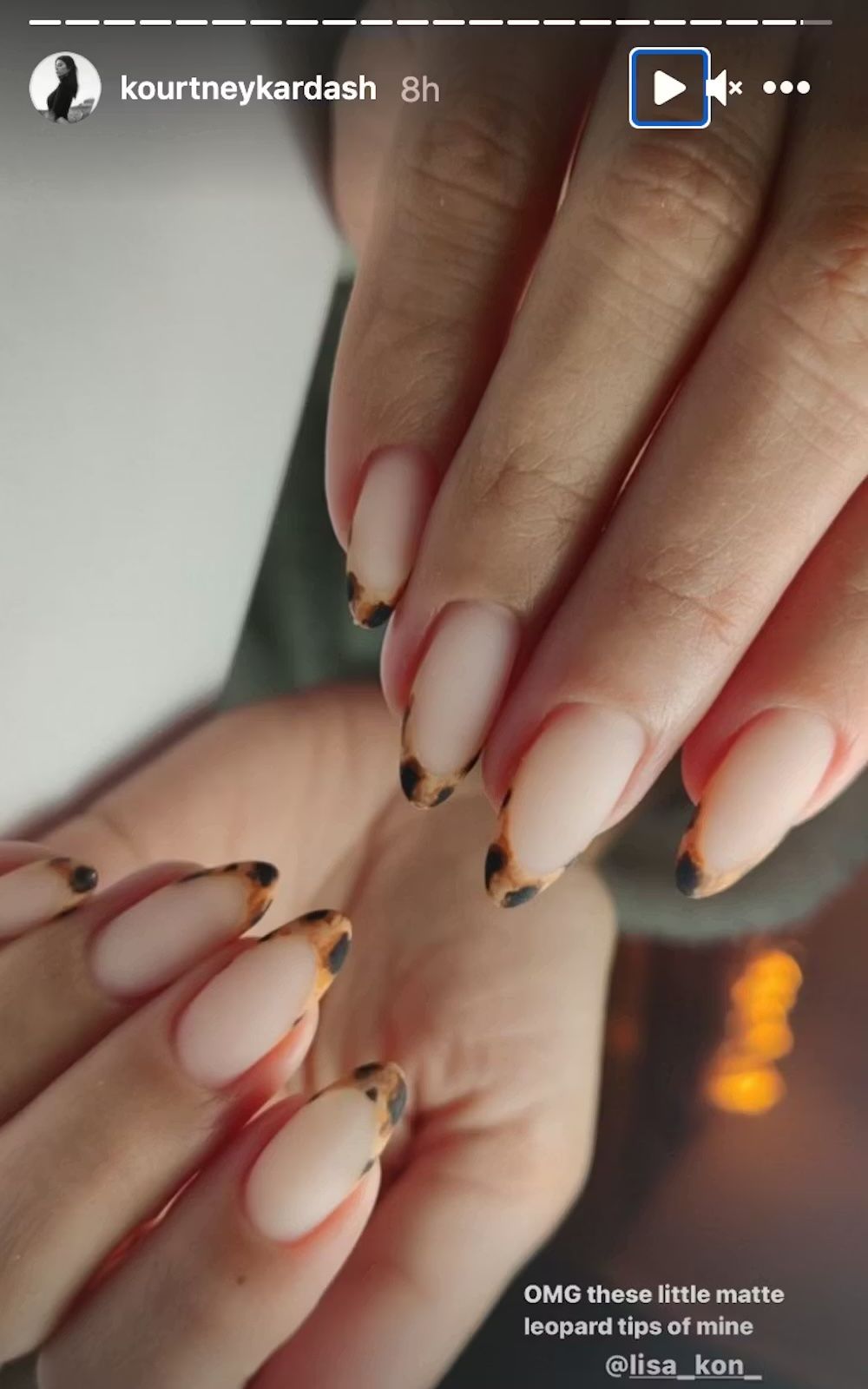 Kourtney Kardashian's leopard print nails
