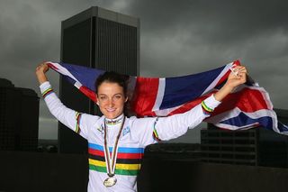 Lizzie Deignan (Great Britain) wins the world title in Richmond