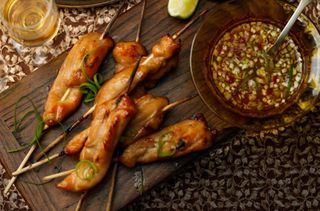 canape recipe_Hot and spicy chicken skewers