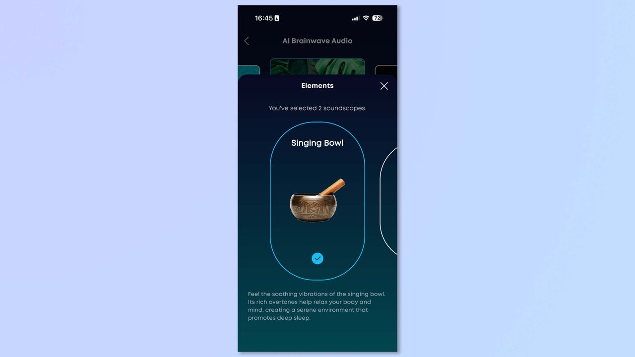 A screenshot of the Soundcore app showing sleep features on the Soundcore Sleep A30 earbuds