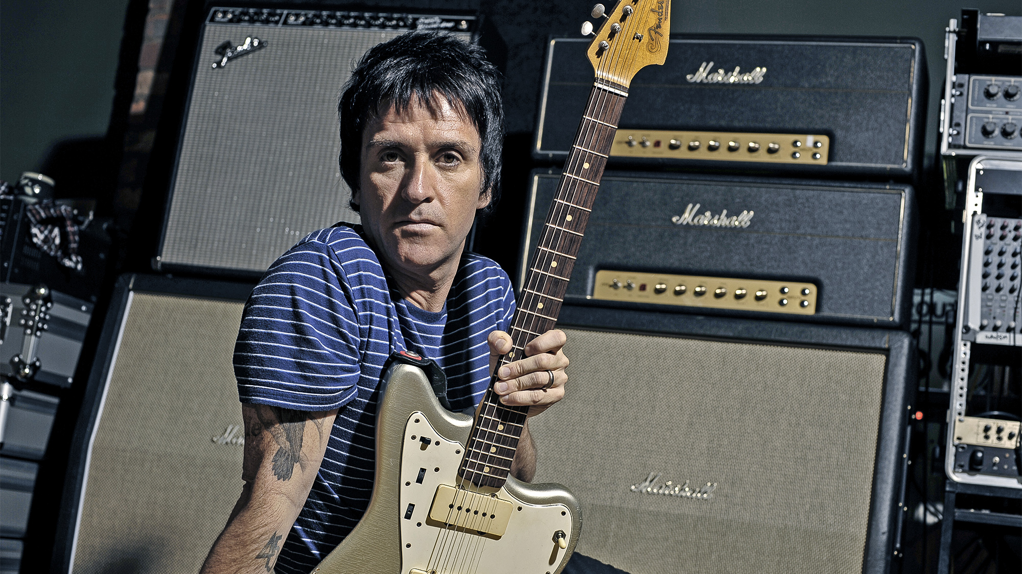 Johnny Marr guitarist from the Smiths at his Studio