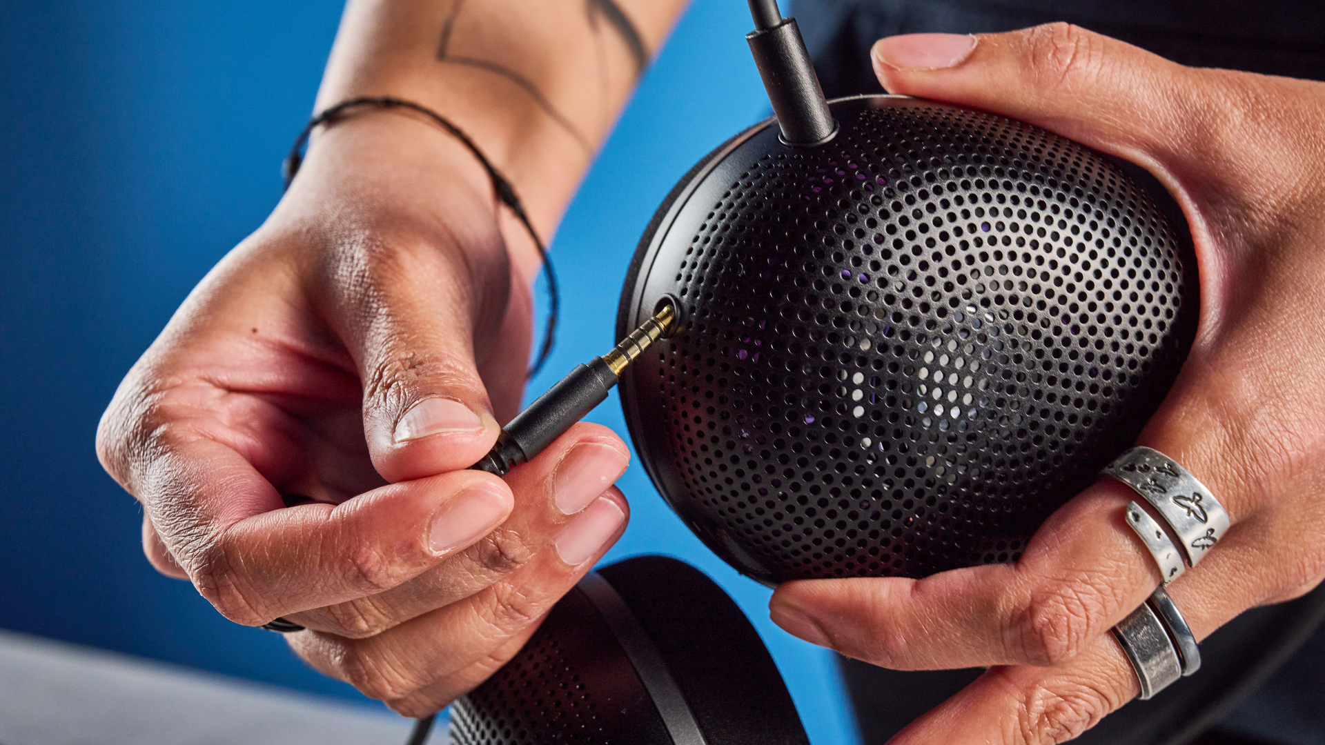 A black Sony Inzone H6 Air open-back gaming headset