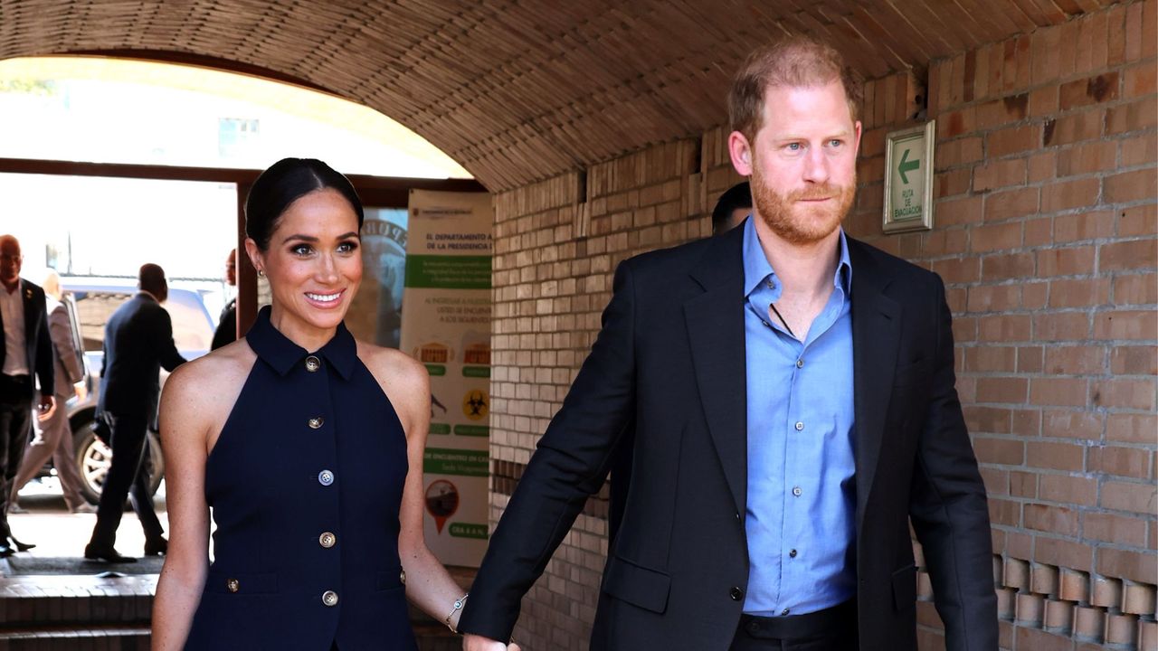 The Duke and Duchess of Sussex on their tour of Columbia in 2024