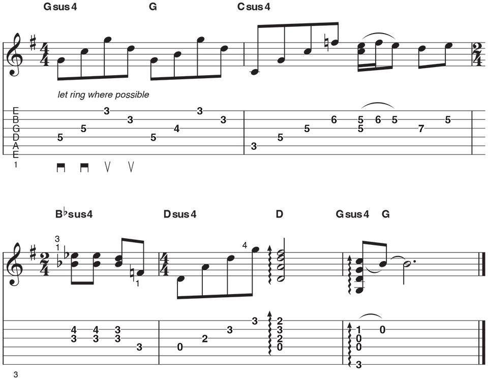 Sus chords Example