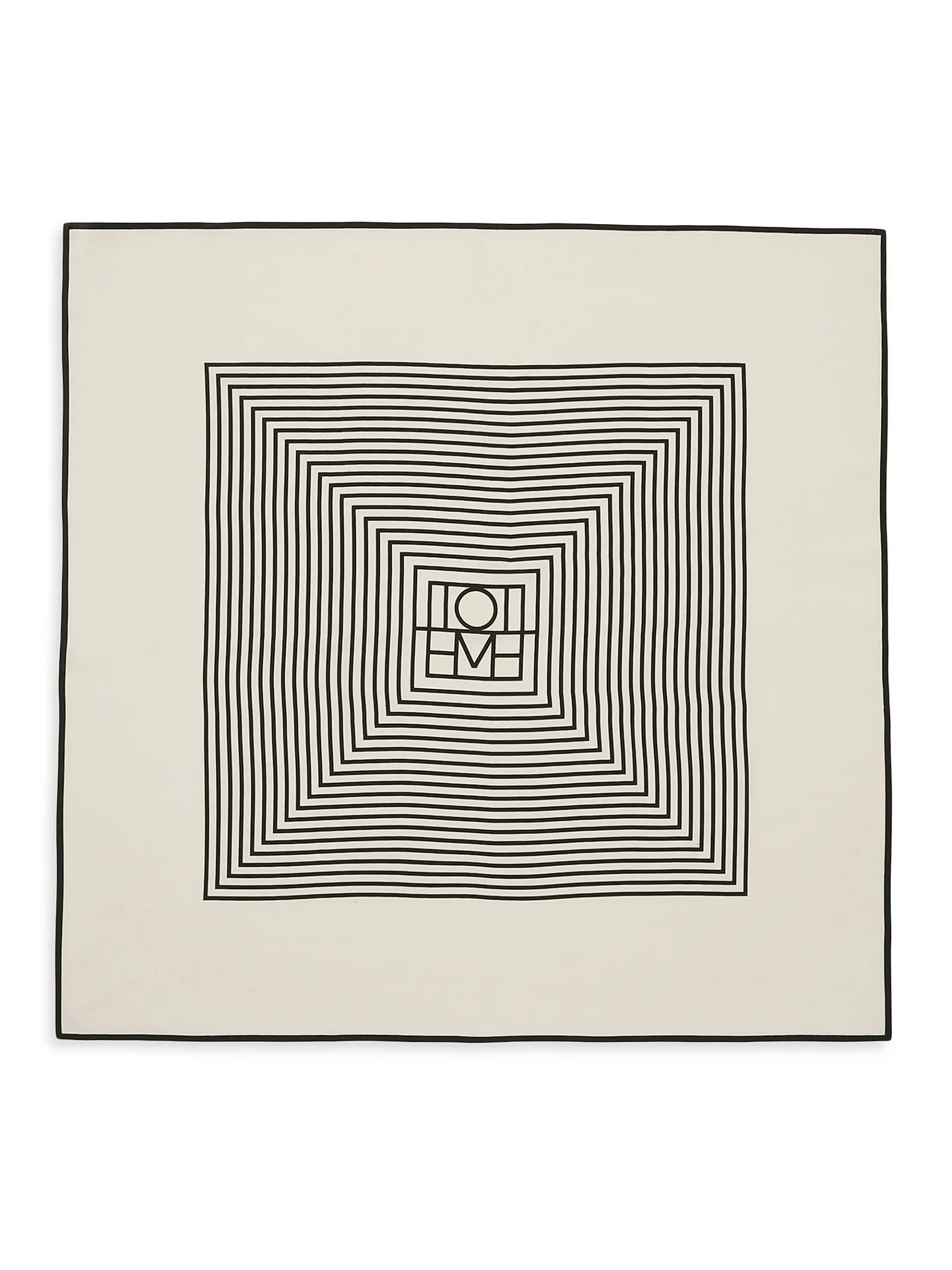 Centered Monogrammed Silk Scarf