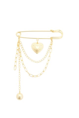 Heart Chain Brooch