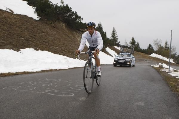 Alberto Contador on the Zoncolan