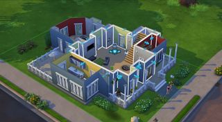 The Sims 4 money: A house being constructed.