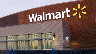 Walmart store sign as seen from the exterior 