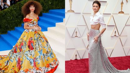 Zendaya Wore the Trippiest Plunging Matching Set to the Louis