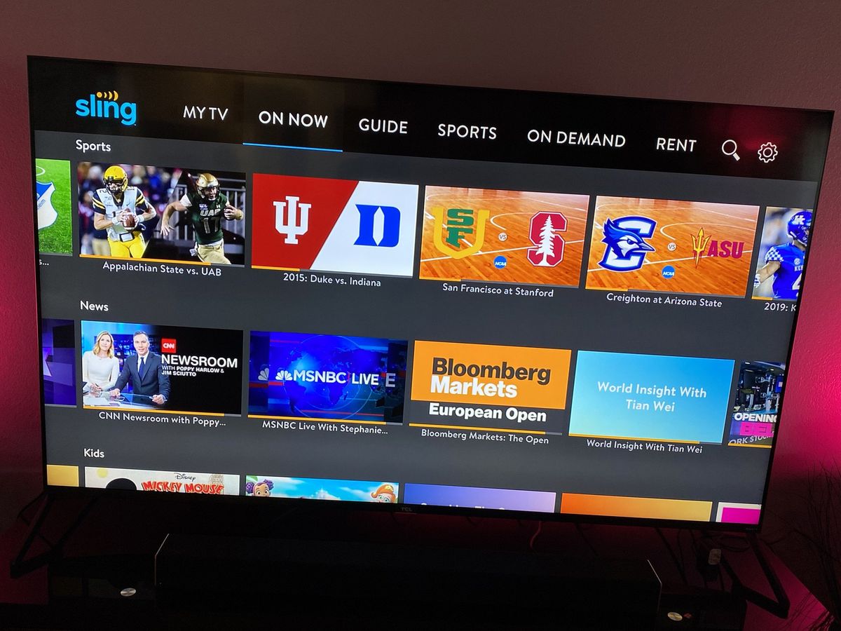 Sling best sale tv btn