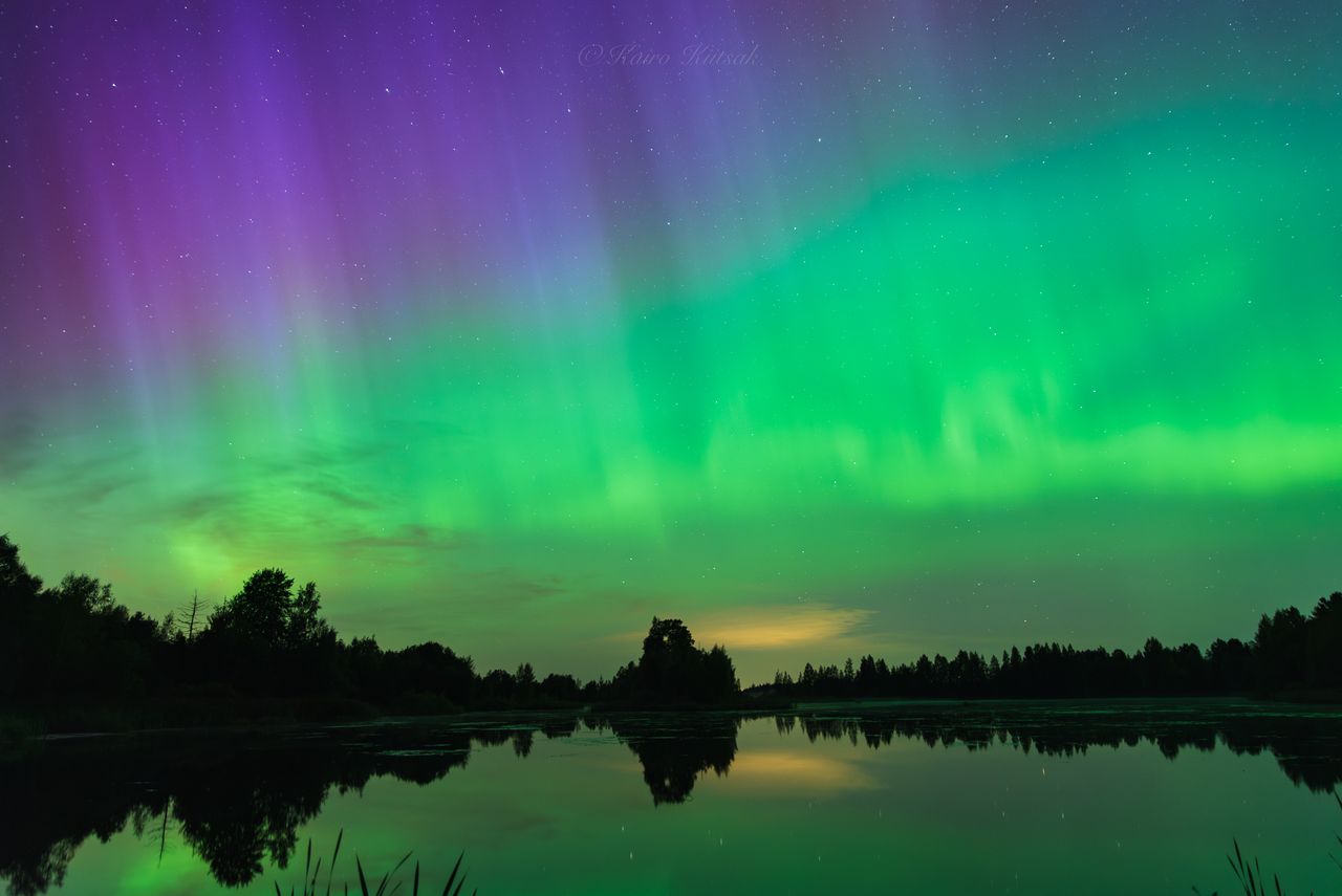 Aurora borealis photographed by Kairo Kiitsak, Estronia.