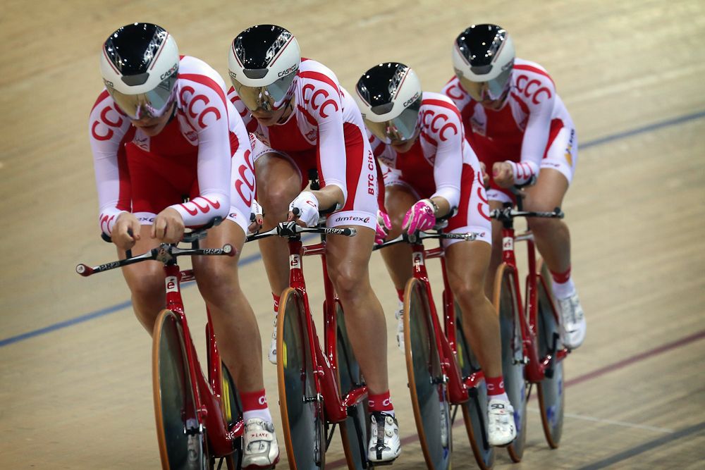The Polish women's team pursuiters.