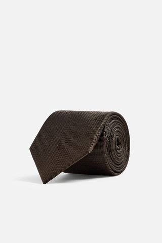 Textured 100% Silk Tie