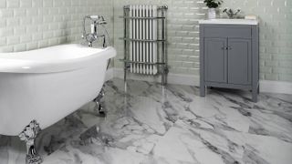 marble vinyl flooring in bathroom