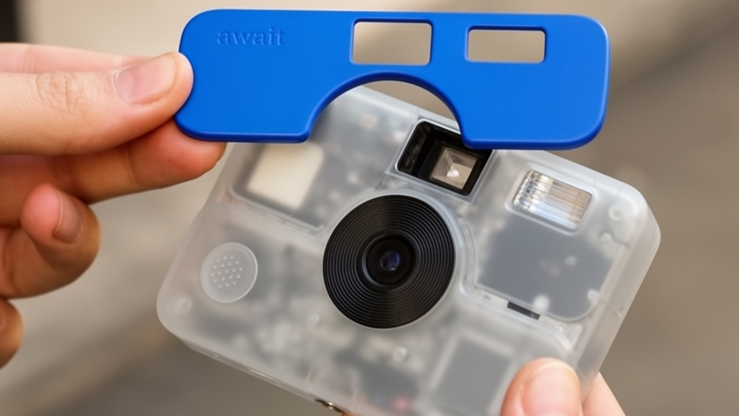 The Await Camera, a compact digital camera
