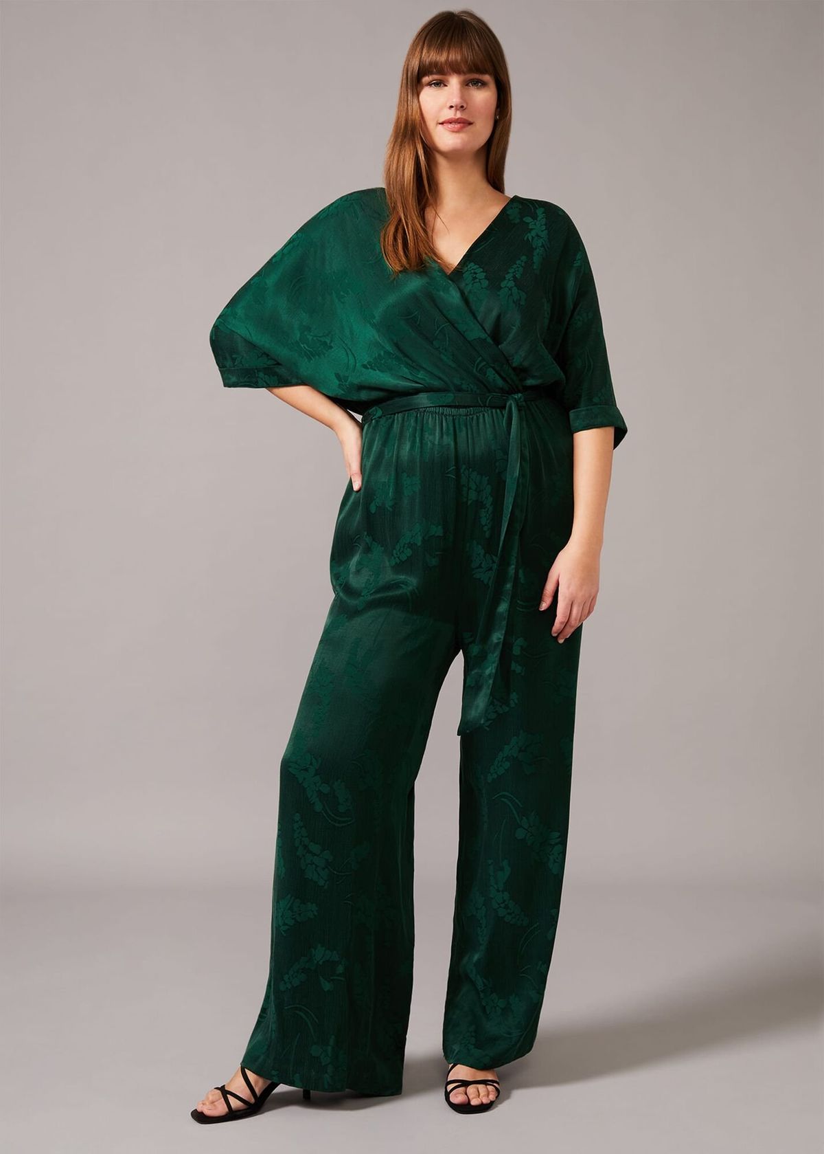 emerald green plus size jumpsuit