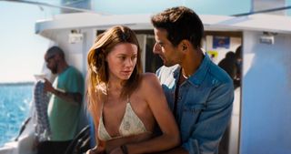 Camille Rowe as Roxana and Sofiane Zermani as Pascal