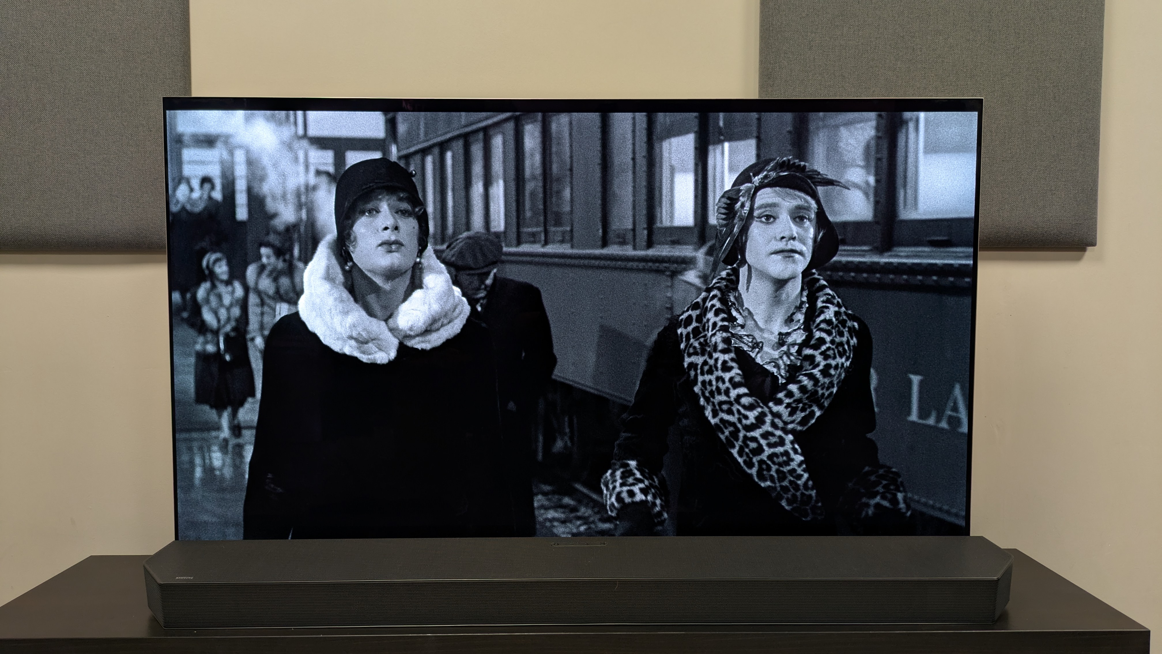 Some Like It Hot 4K Blu-ray showing Joe as Josephine and Jerry as Daphne, shown on an LG G5 OLED