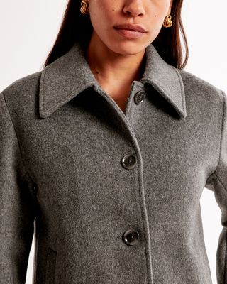 Abercrombie & Fitch, Short Wool-Blend Coat