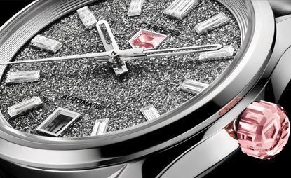 diamond-speckled dial of Tag Heuer Carrera Plasma watch