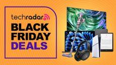 Collage of Black Friday deals tech including Samsung TV, Kindle Paperwhite, Dyson vacuum, Bose headphones, MacBook and PS5