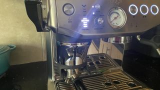 control panel on the Breville Express Impress