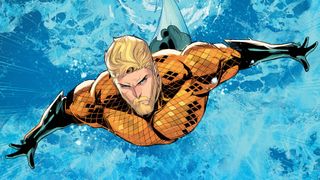 Aquaman swims into battle.