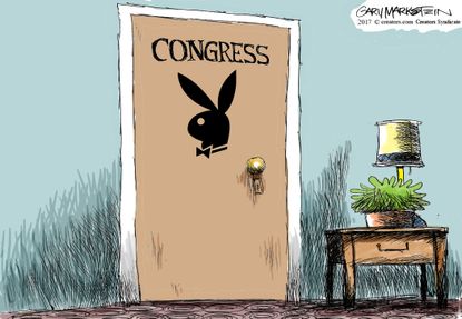 Political cartoon U.S. Congress sexual assault Playboy