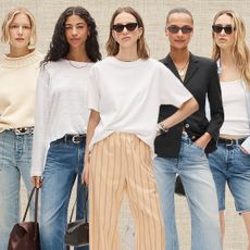 collage of 5 chic spring 2026 outfit ideas from J.Crew