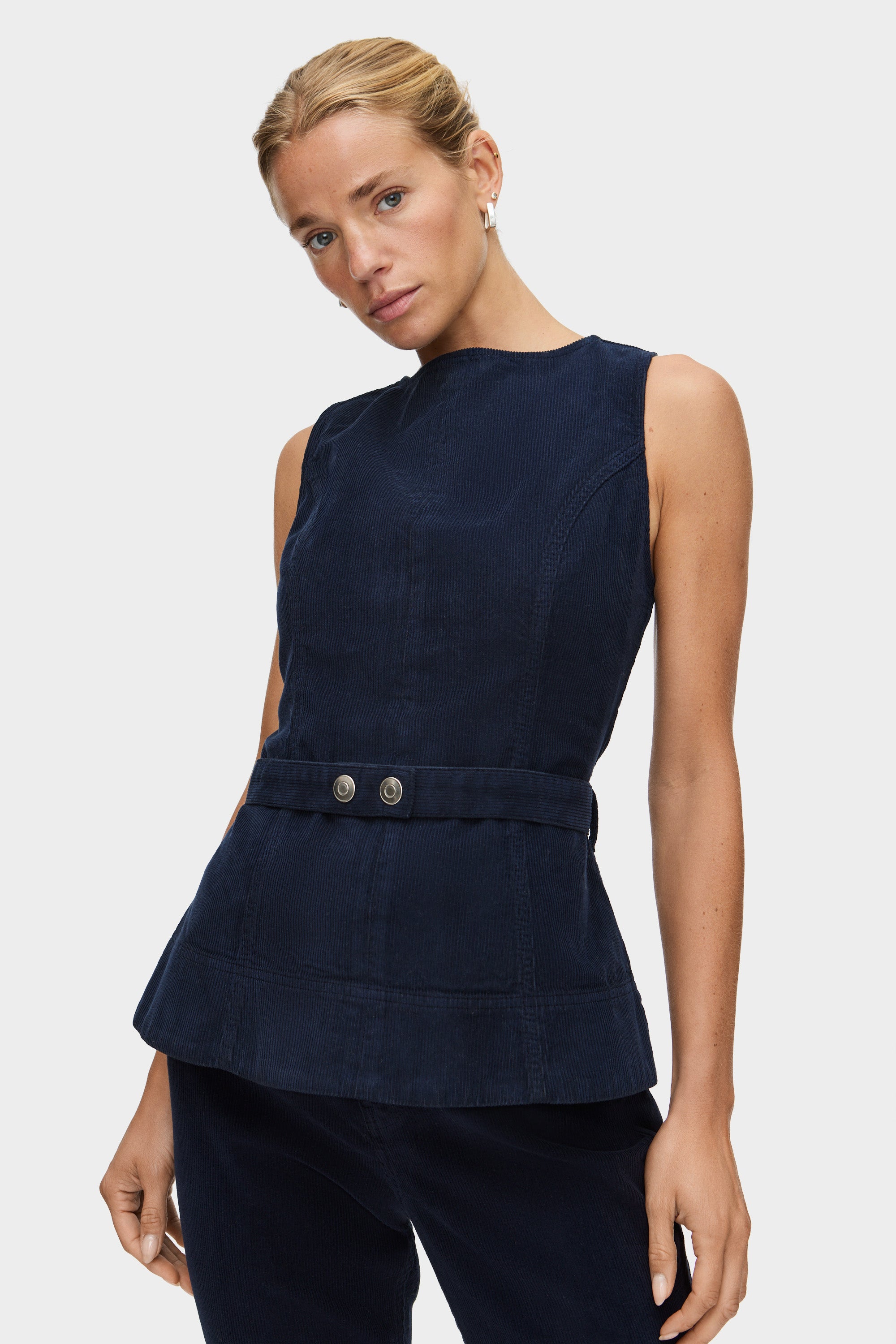 Trish Cord Belted Top