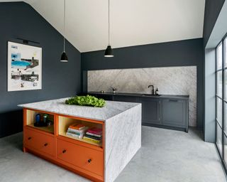 Kitchen countertop with stone surface