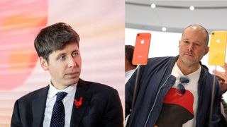 OpenAI's CEO Sam Altman (left) and ex-Apple designer Jony Ive (right).